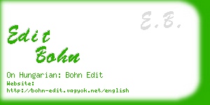 edit bohn business card